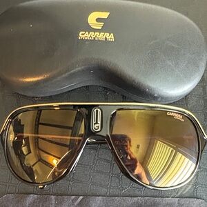 CARRERA * Black and Gold Sunglasses with Case SPECIAL EDITION